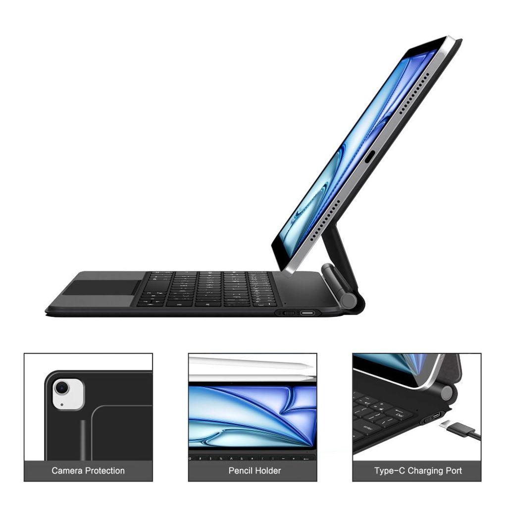 Tech-Protect Smartcase Magnetic Etui til iPad Air 10.9" / 11" - Svart