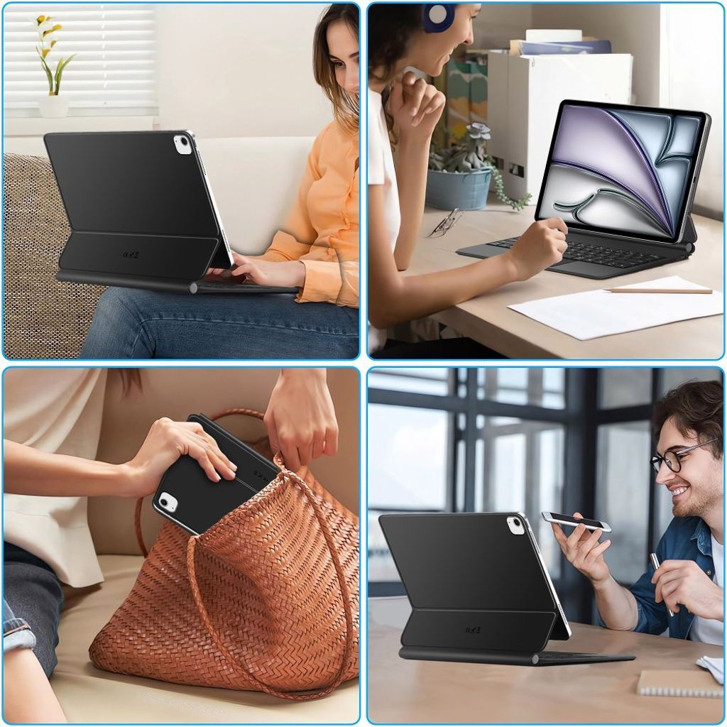 Tech-Protect Smartcase Magnetic Etui til iPad Pro 12.9"/iPad Air 13" - Svart