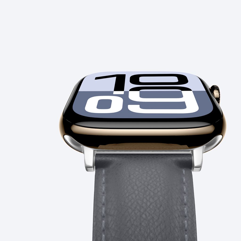 AmazingThing Class Leather Kellonranneke Apple Watch 45/46/49mm - Harmaa