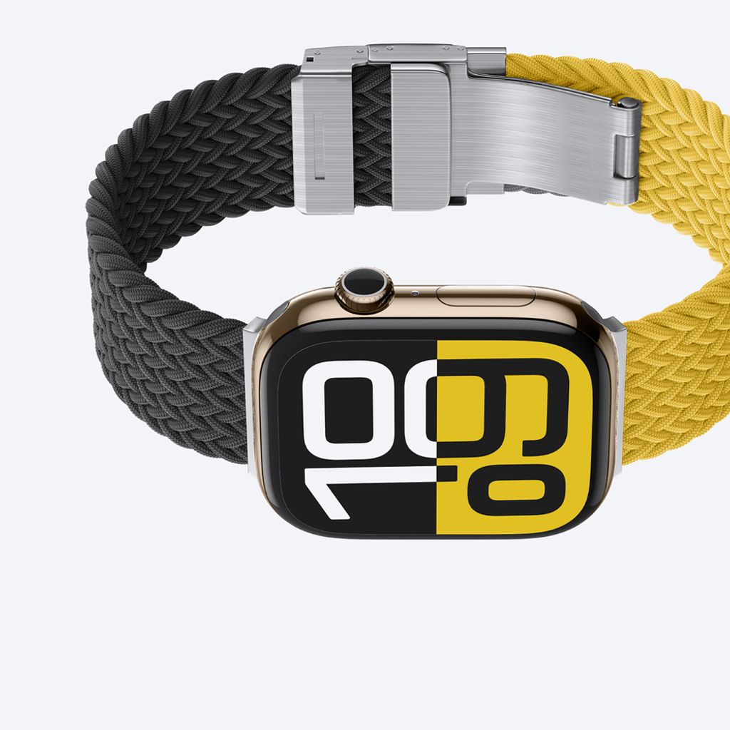 AmazingThing Blend Kellonranneke Apple Watch 45/46/49mm 2-pakkaus - Keltainen/Musta