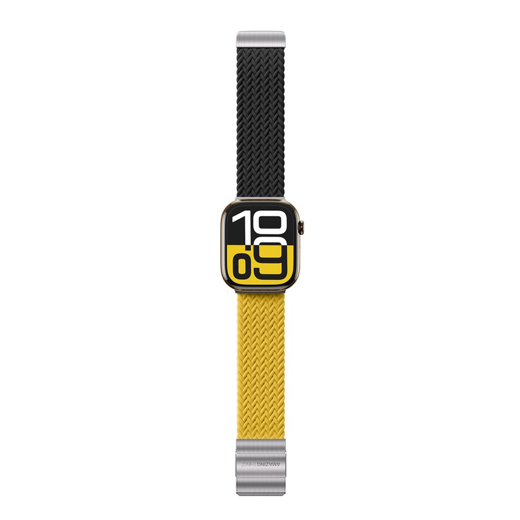 AmazingThing Blend Kellonranneke Apple Watch 45/46/49mm 2-pakkaus - Keltainen/Musta