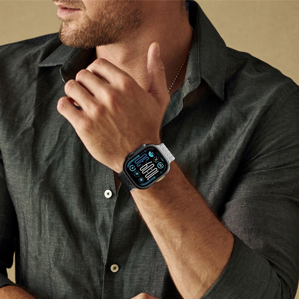AmazingThing Blend Kellonranneke Apple Watch 45/46/49mm 2-pakkaus - Musta/Harmaa