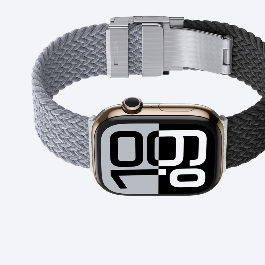 AmazingThing Blend Kellonranneke Apple Watch 45/46/49mm 2-pakkaus - Musta/Harmaa