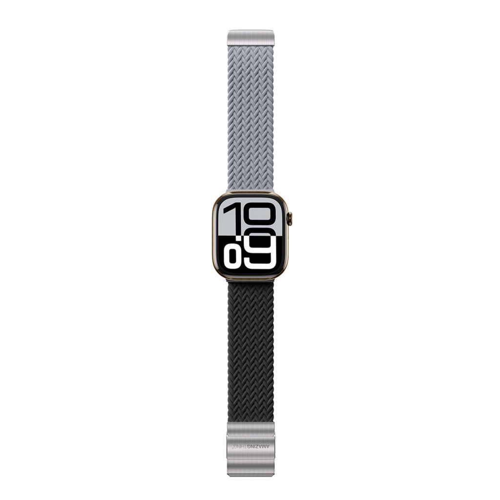 AmazingThing Blend Kellonranneke Apple Watch 45/46/49mm 2-pakkaus - Musta/Harmaa