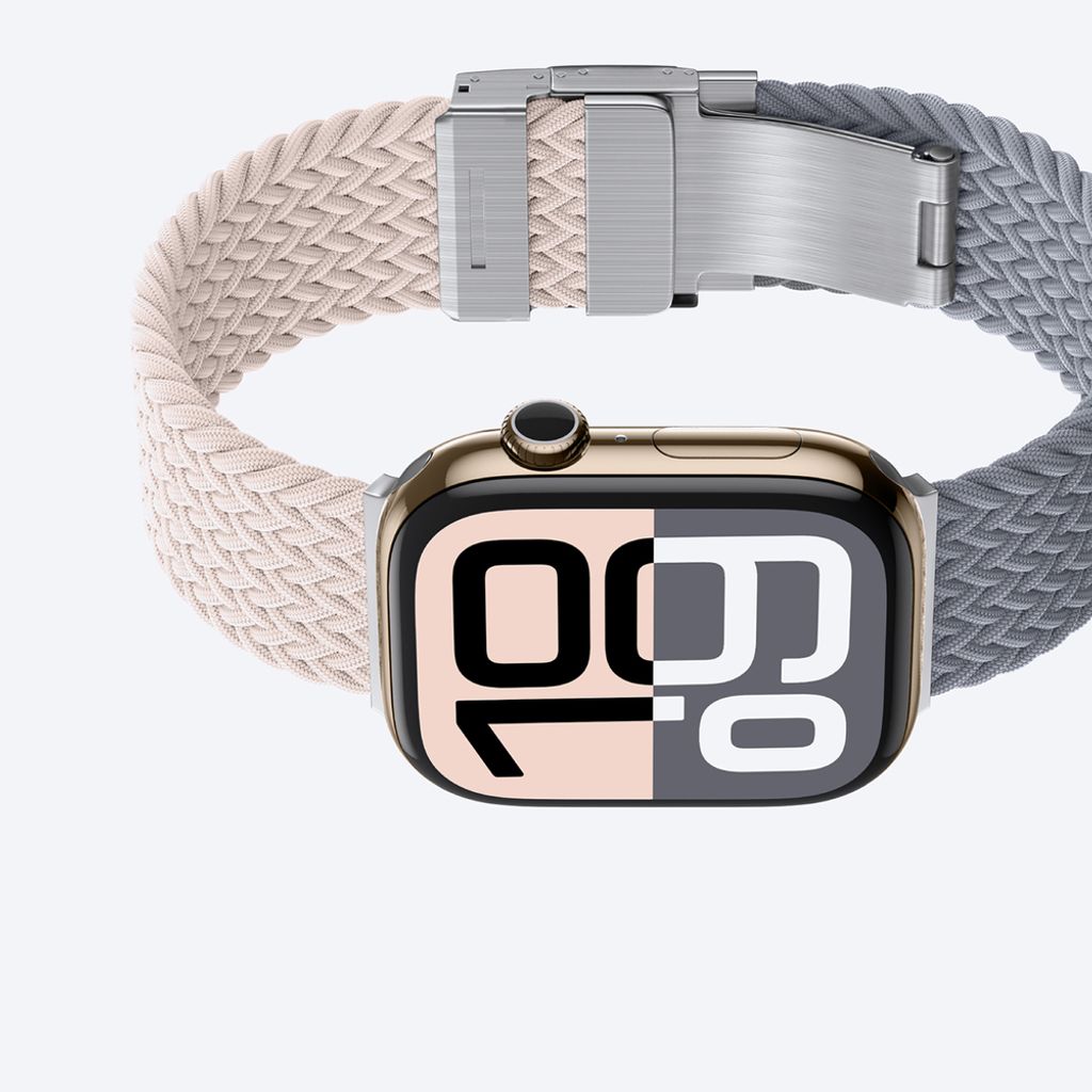 AmazingThing Blend Kellonranneke Apple Watch 45/46/49mm 2-pakkaus - Harmaa/Vaaleanpunainen