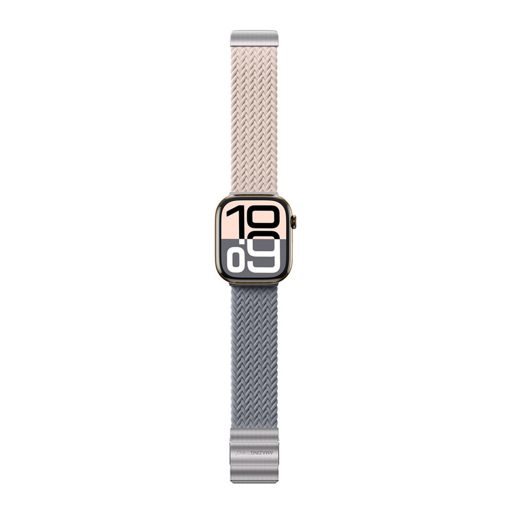 AmazingThing Blend Kellonranneke Apple Watch 45/46/49mm 2-pakkaus - Harmaa/Vaaleanpunainen