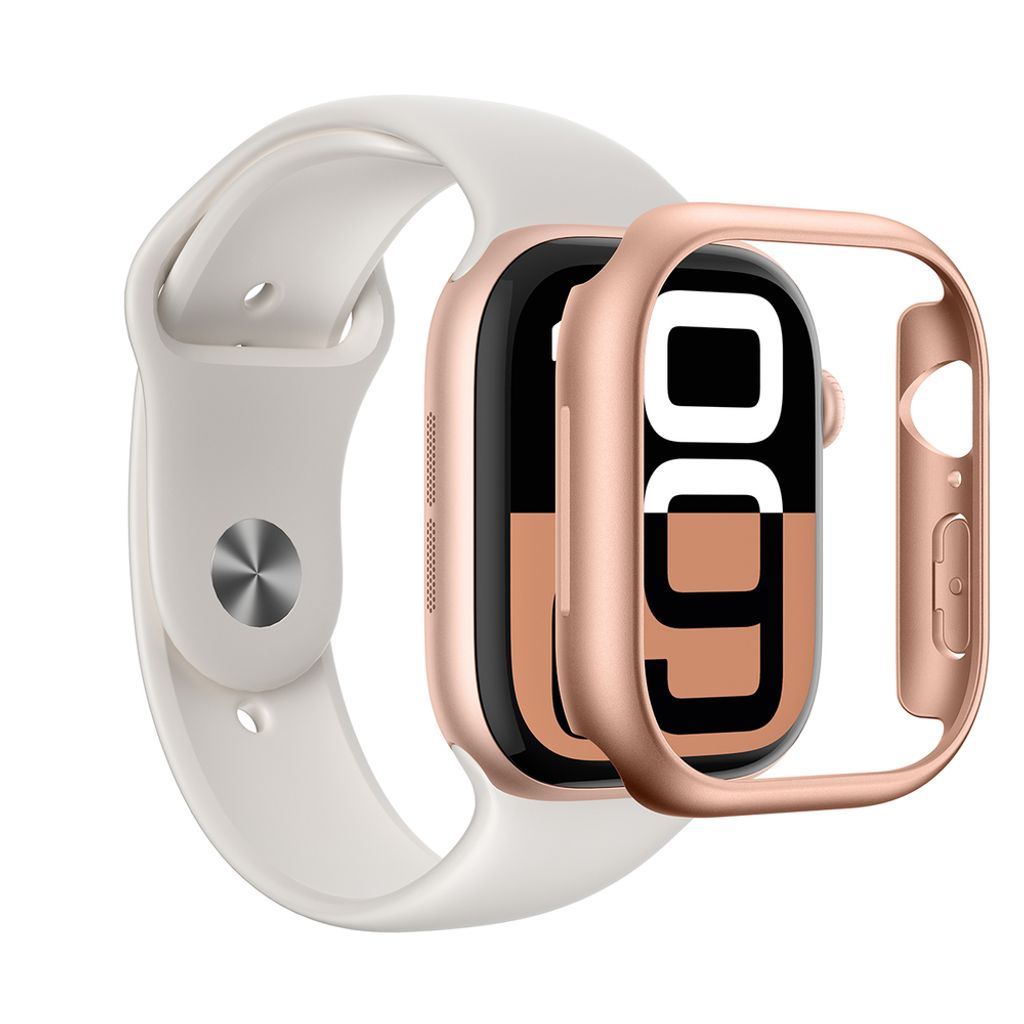 AmazingThing Minimal kuori Apple Watch 10 46mm - Ruusu kultaa