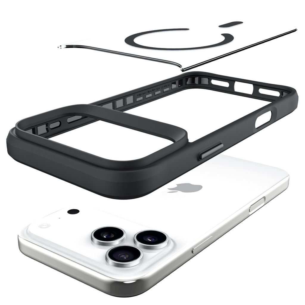 3mk Satin Armor MagSafe Cover till iPhone 17 Pro Max - Sort
