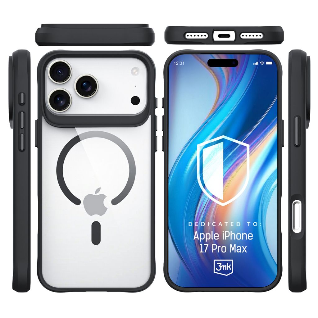 3mk Satin Armor MagSafe Cover till iPhone 17 Pro Max - Sort