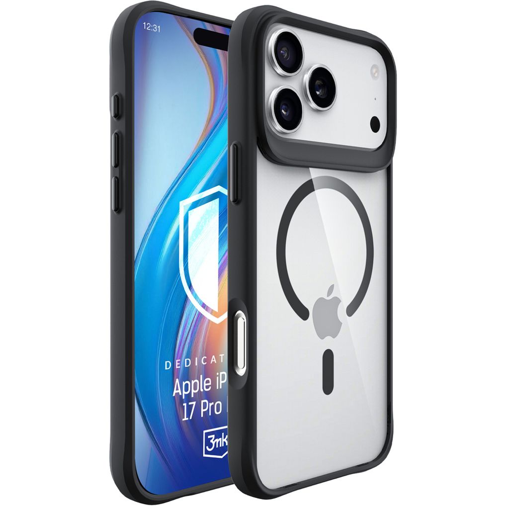 3mk Satin Armor MagSafe Cover till iPhone 17 Pro Max - Sort