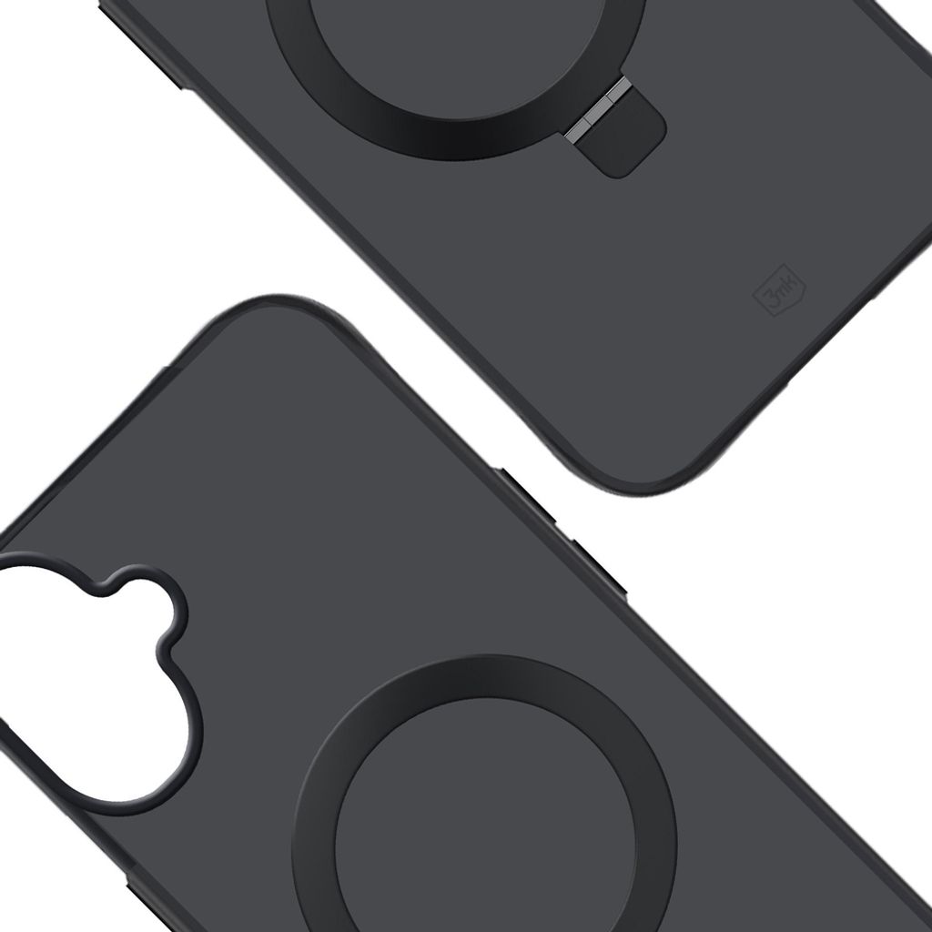 3mk Smoke Mag&Stand Cover till iPhone 17 - Sort