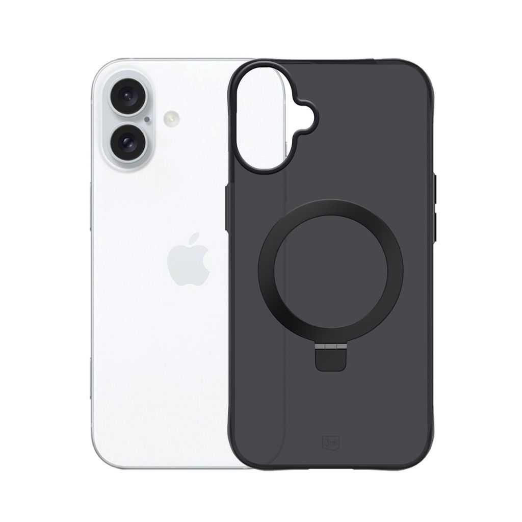 3mk Smoke Mag&Stand Cover till iPhone 17 - Sort