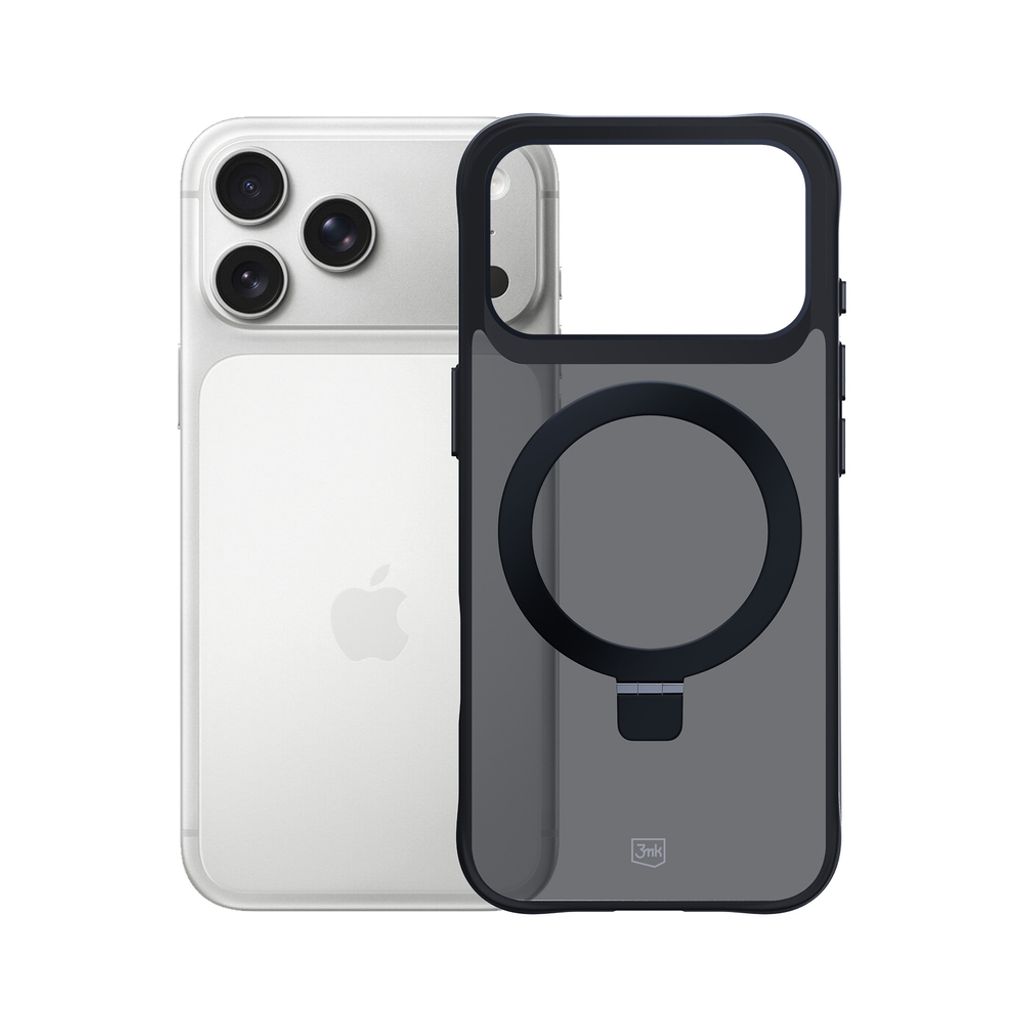 3mk Smoke Mag&Stand Cover till iPhone 17 Pro - Sort