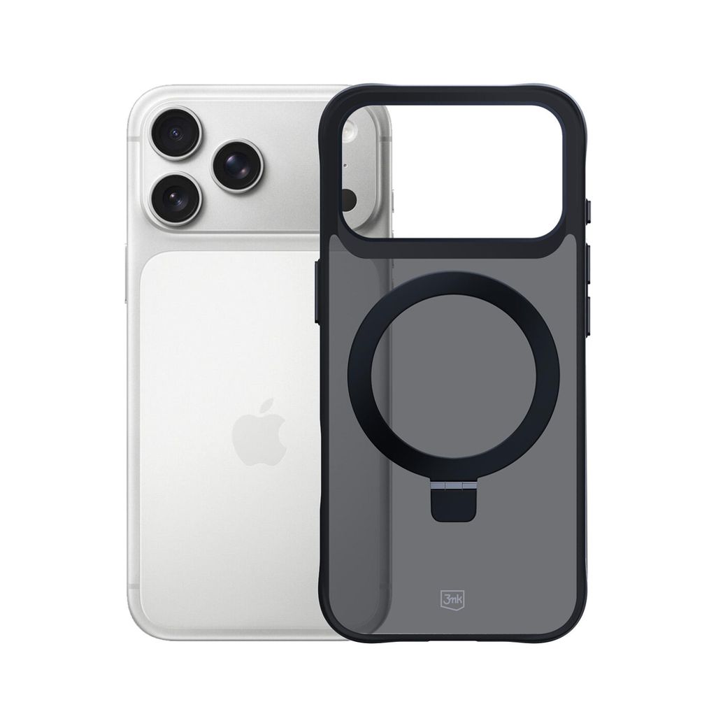 3mk Smoke Mag&Stand Cover till iPhone 17 Pro - Sort