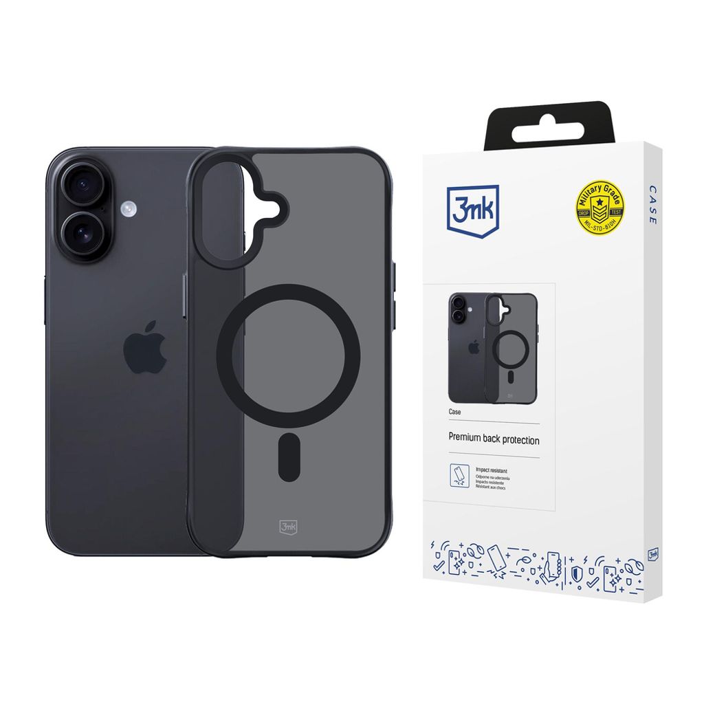 3mk Smoke MagSafe -kuori till iPhone 17 - Musta
