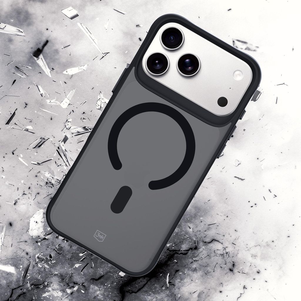 3mk Smoke MagSafe Cover till iPhone 17 Pro Max - Sort