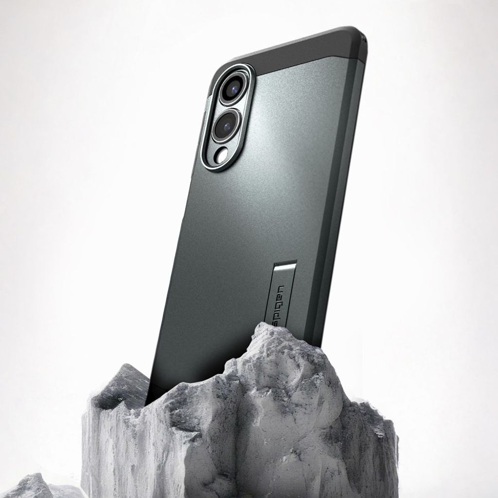 Spigen Tough Armor MagSafe Kuori Samsung Galaxy S25 Edge - Vihreä/musta