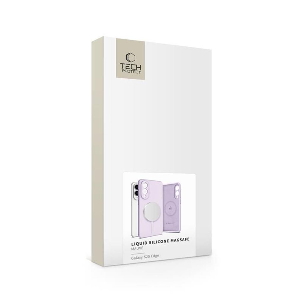 Tech-Protect Liquid Silicone MagSafe Kuori Samsung Galaxy S25 Edge - Violetti