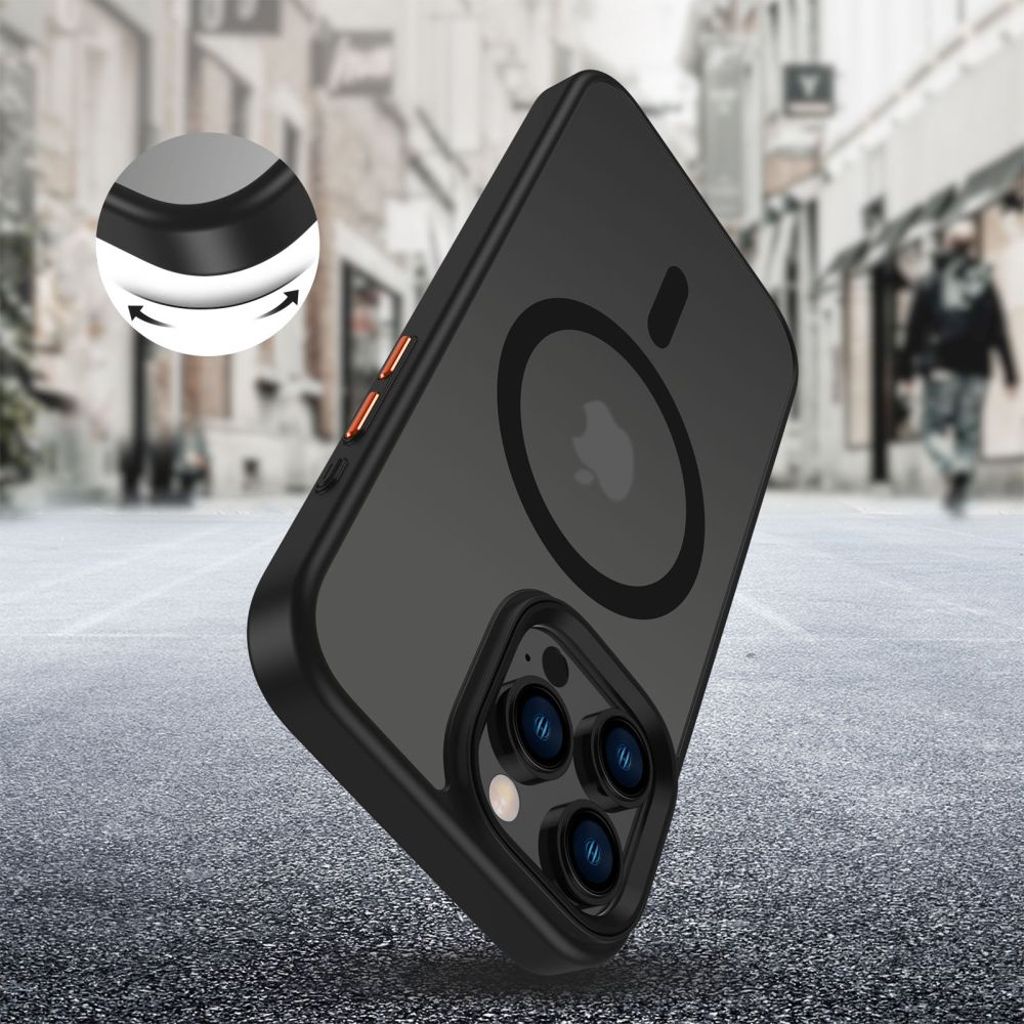 Tech-Protect MagMat Magsafe 3-set Deksel til iPhone 16 Pro Max - Matte Black