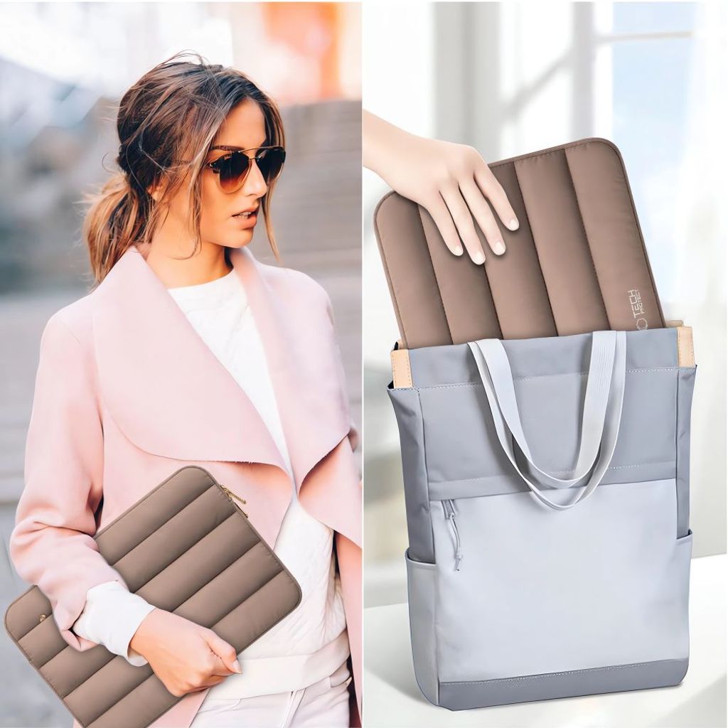 Tech-Protect Fluffy laptop sleeve 13-14" – Brun