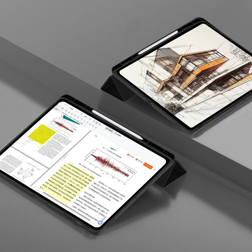 Tech-Protect SmartCase Pen Fodral till Samsung Galaxy Tab S10 FE Plus - Svart