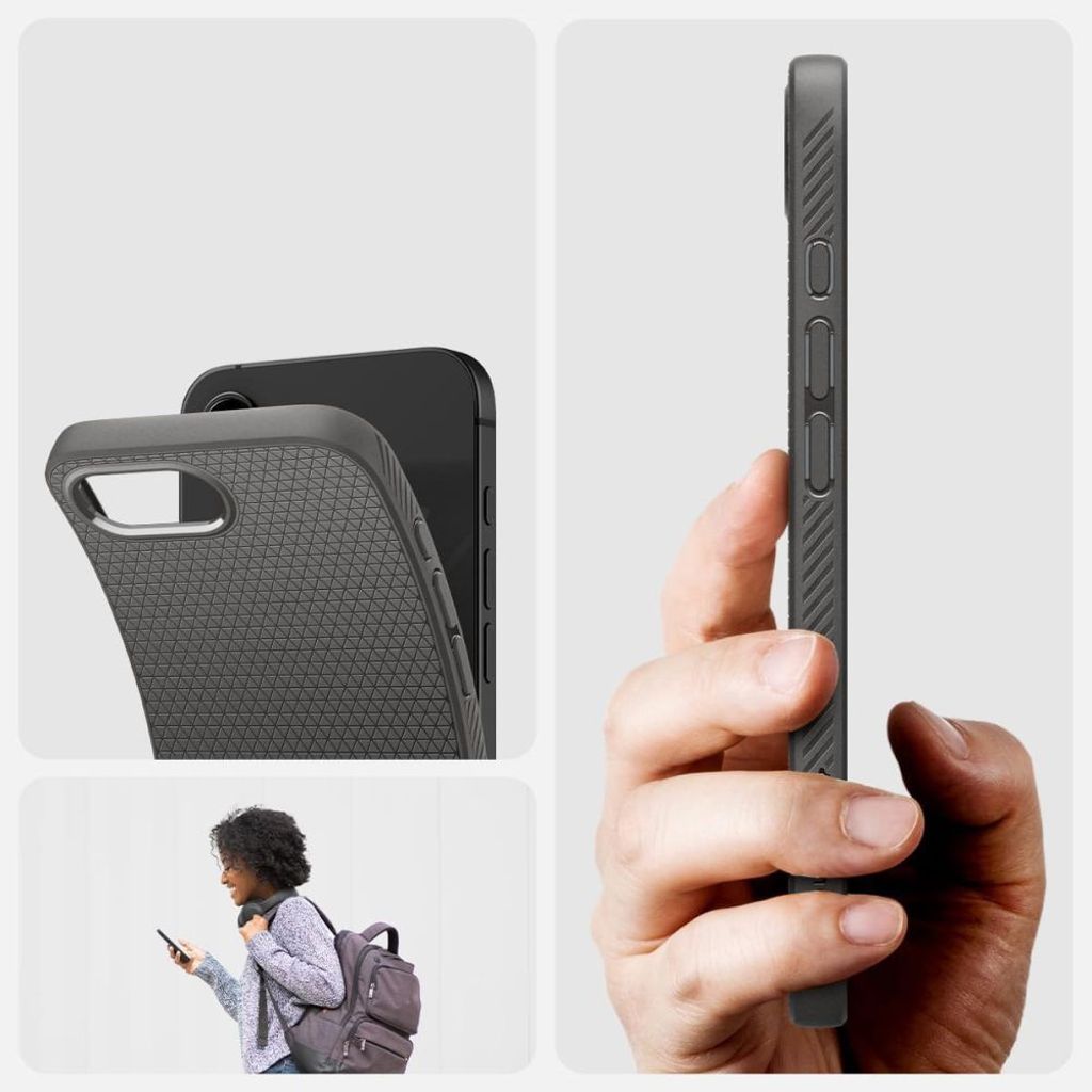 Spigen Liquid Air Deksel til iPhone 16e - Grå