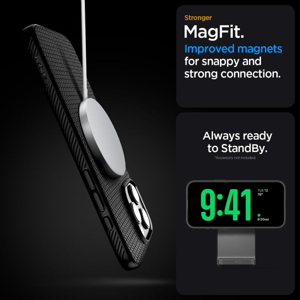 Spigen Liquid Air MagSafe Deksel til iPhone 16 Pro Max - Matte Black