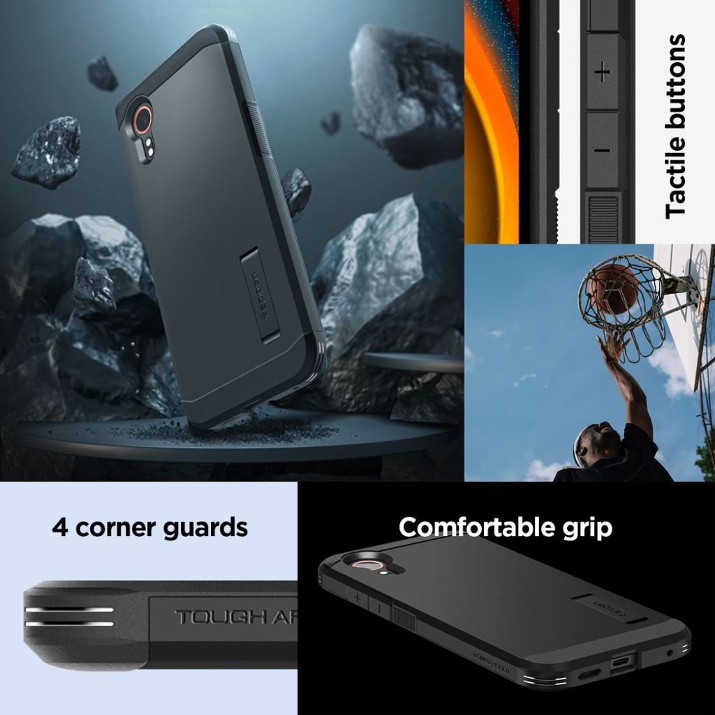 Spigen Tough Armor Cover til Samsung Galaxy Xcover 7 Pro - Sort