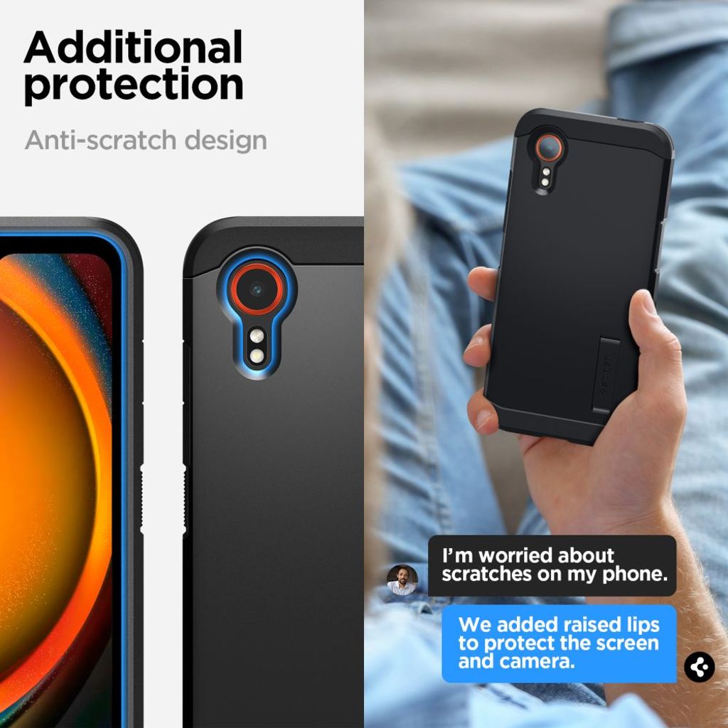Spigen Tough Armor Cover til Samsung Galaxy Xcover 7 Pro - Sort