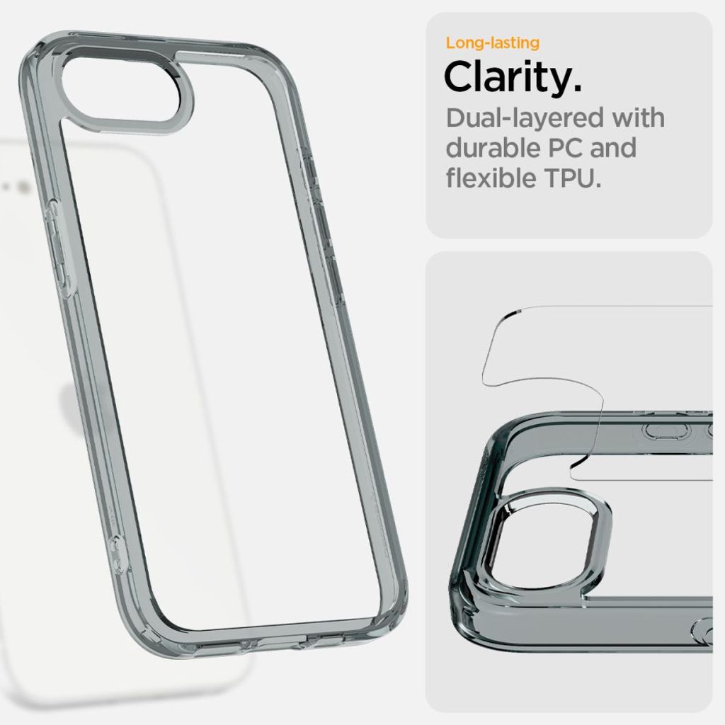 Spigen Ultra Hybrid Case for iPhone 16e - Gray