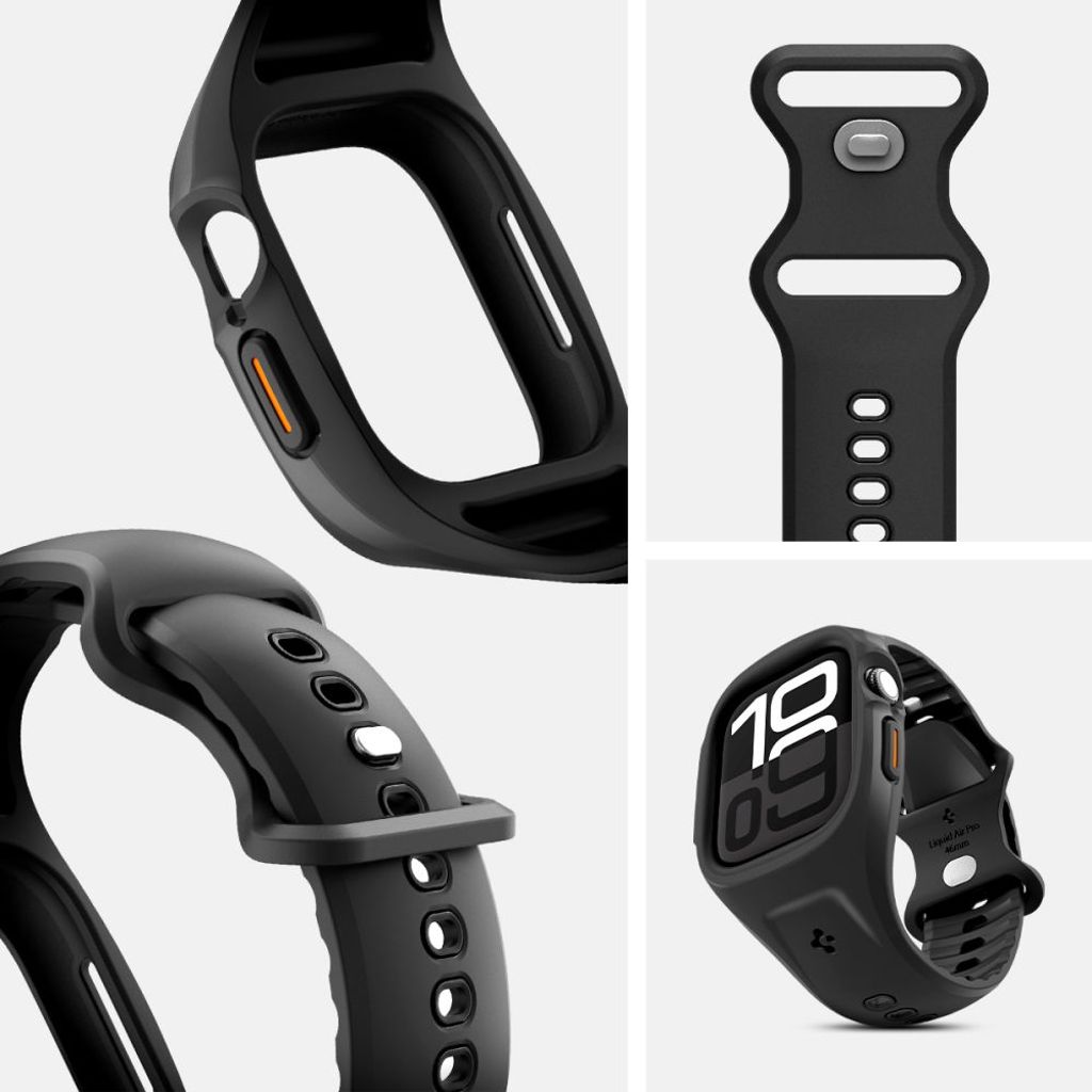 Spigen Liquid Air Pro Klokkereim til Apple Watch 46 mm - Matte Black