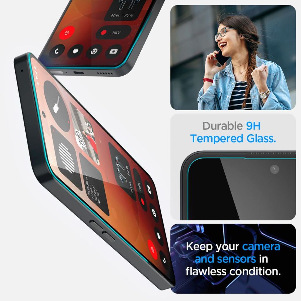 Spigen Glas.tR EZ Fit Skjermbeskytter til Nothing Phone 3A / 3A Pro