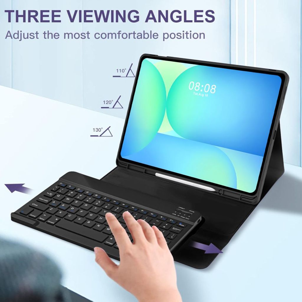 Tech-Protect SC Pen Tangentbord Fodral Samsung Galaxy Tab S10 FE Plus - Svart