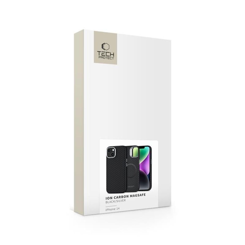 Tech-Protect Ion Carbon MagSafe Case for iPhone 14 - Black