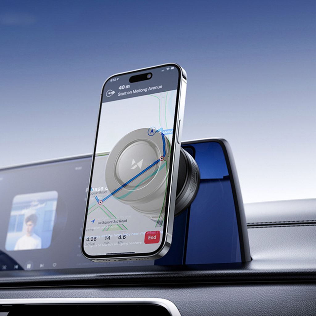 Wozinsky WUSQ-01 telefonholder til bil med Qi-oplader MagSafe – sort