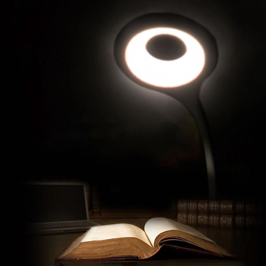 Wozinsky mini trådlös LED-läslampa med klämma + USB-C-kabel – svart