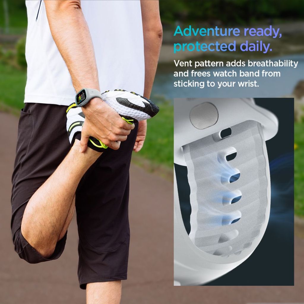 Spigen Liquid Air Pro Klokkereim til Apple Watch 10 46 mm - Grå