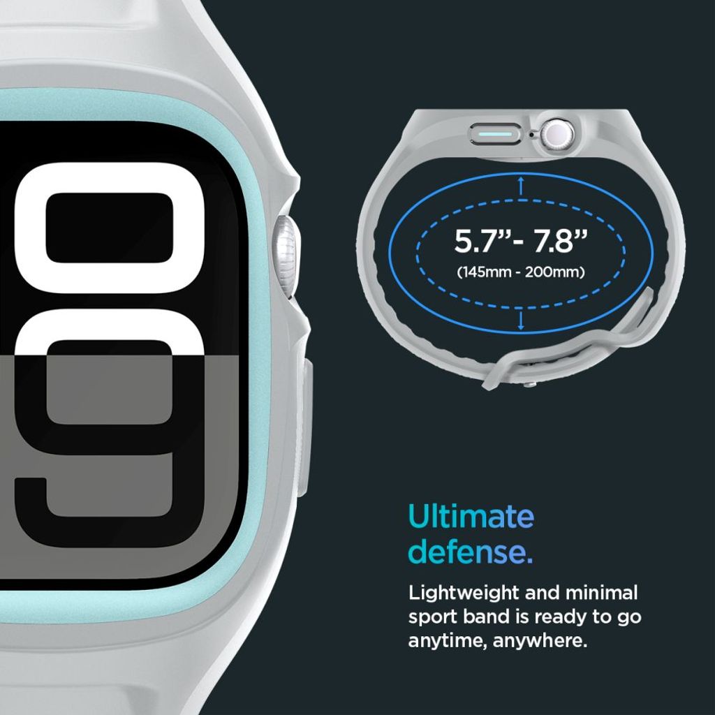 Spigen Liquid Air Pro Klokkereim til Apple Watch 10 46 mm - Grå