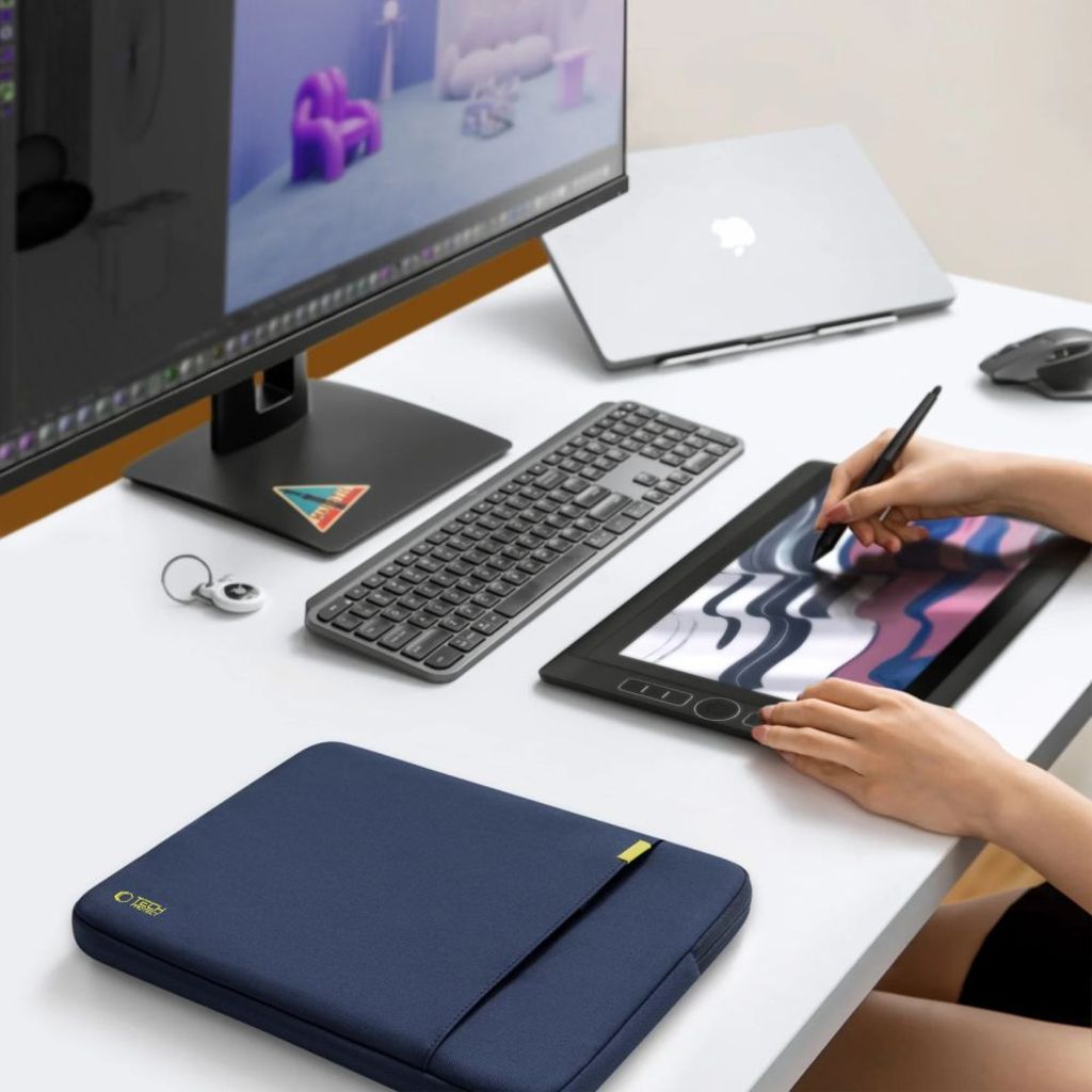 Tech-Protect Defender laptopfodral 13-14 tum – mörkblå