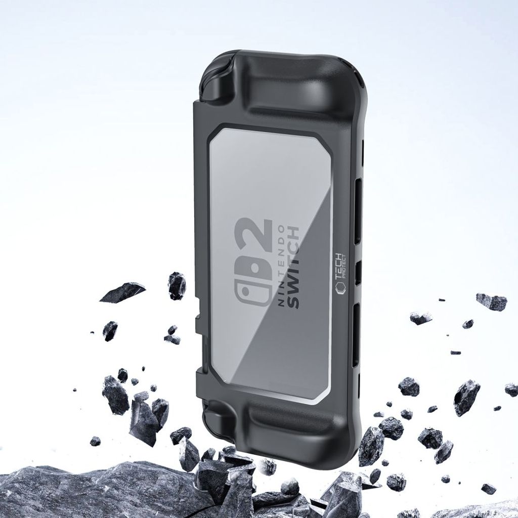 Tech-Protect Nintendo Switch 2 Cover MagMat – Sort og Gennemsigtig