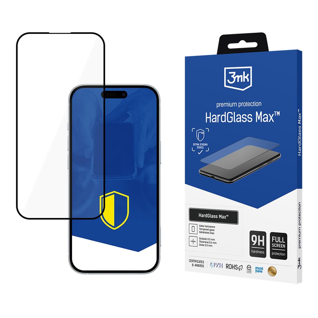 3mk HardGlass Max Skærmbeskyttelse till iPhone 17 Pro