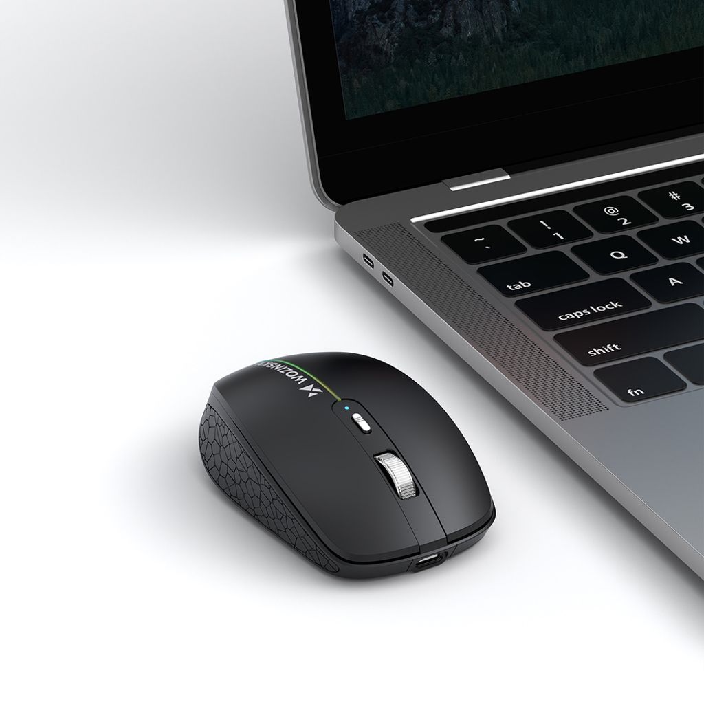 Wozinsky WMGK-1132 trådløs mus med RGB-belysning - svart