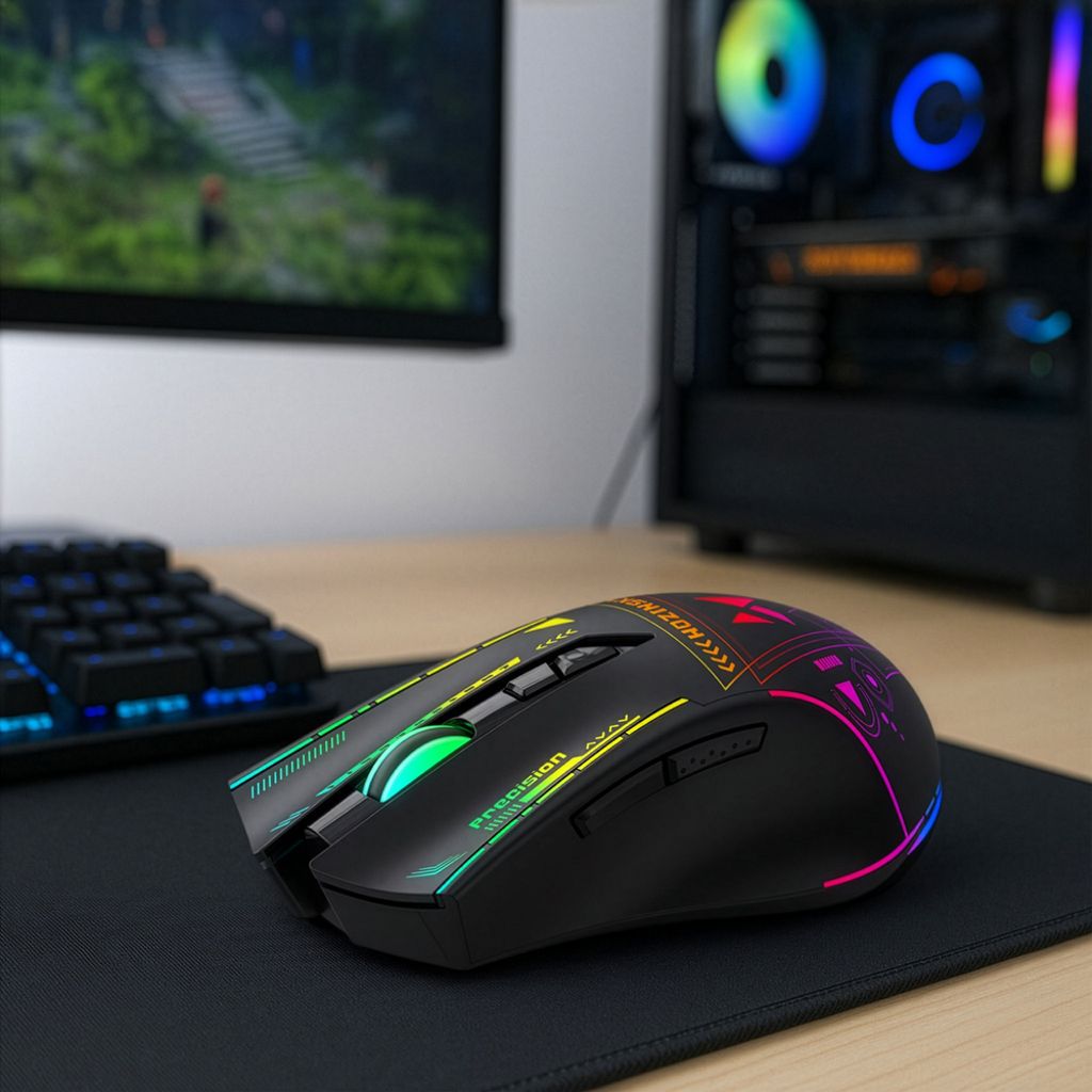 Wozinsky WMGB-3200 trådløs optisk spillmus oppladbar – svart