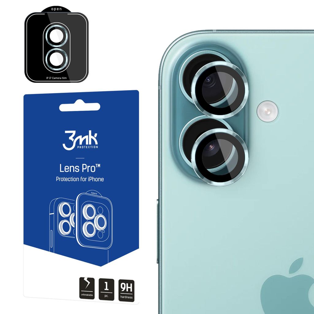 3mk Lens Protection Pro Linsebeskytter till iPhone 17 - Grønn