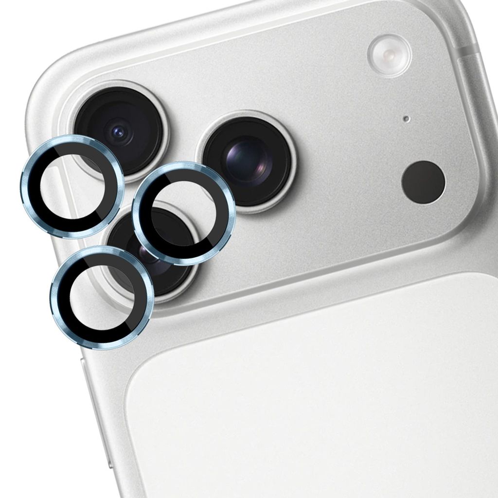 3mk Lens Protection Pro Linsebeskytter till iPhone 17 Pro/17 Pro Max - Lyseblå