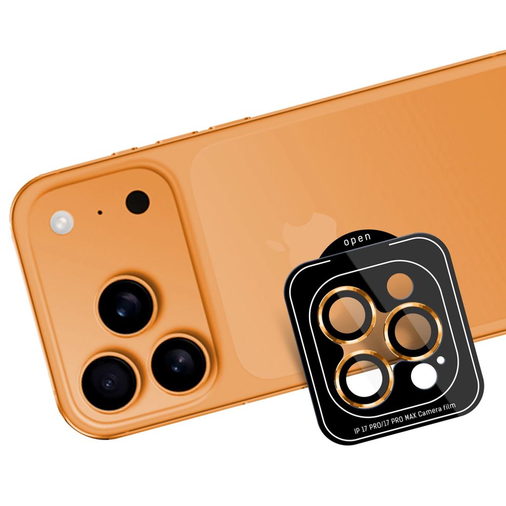 3mk Lens Protection Pro Linsebeskytter till iPhone 17 Pro/17 Pro Max - Oransje