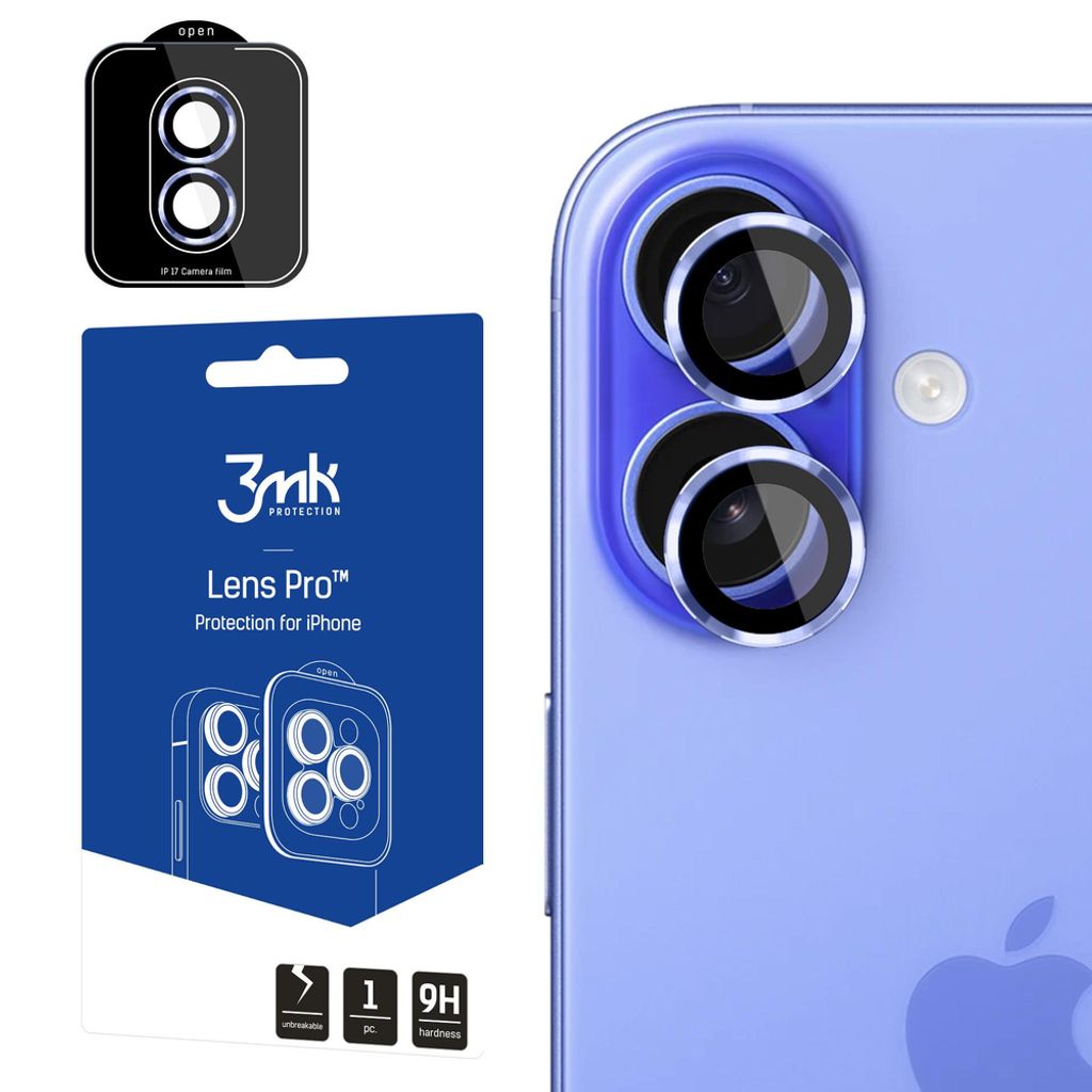 3mk Lens Protection Pro Linsebeskytter till iPhone 17 - Blå
