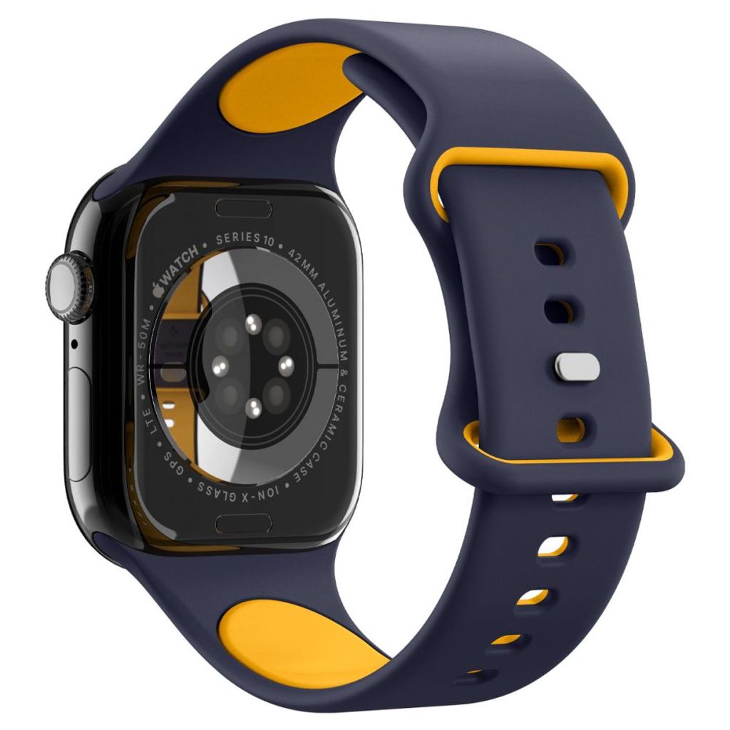 Spigen Nano Pop Kellonranneke Apple Watch 40/41/42mm - Tummansininen/oranssi