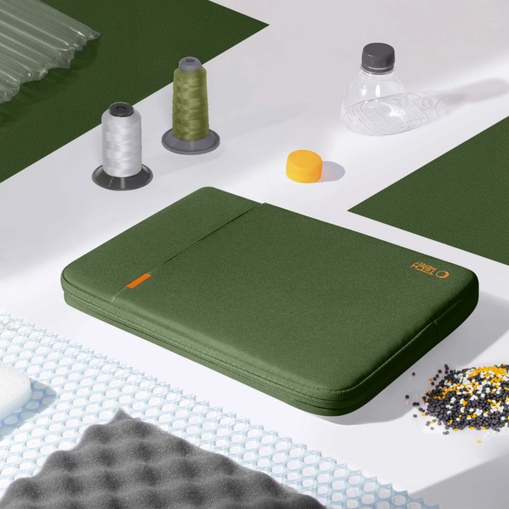 Tech-Protect Defender laptop sleeve 13-14" – grøn