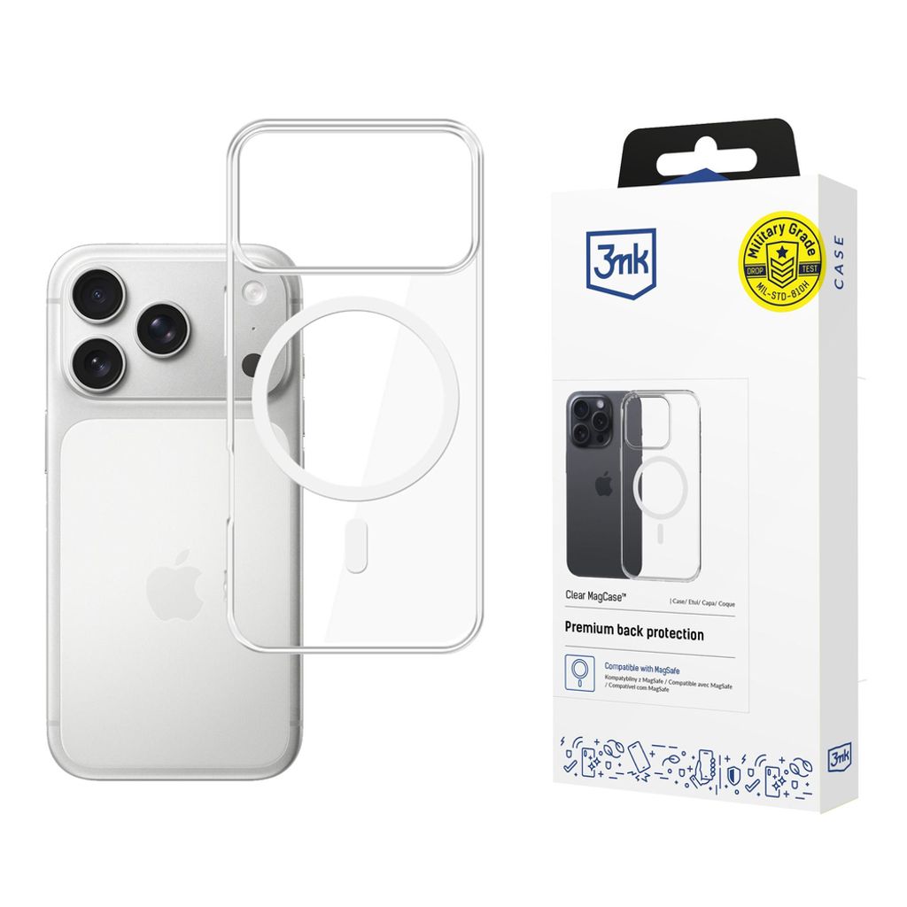 3mk Clear MagSafe Cover till iPhone 17 Pro - Gennemsigtig
